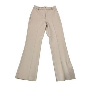 Zara Womens Beige Wide-Leg Trousers XS Formal Office Wear Polyester Blend